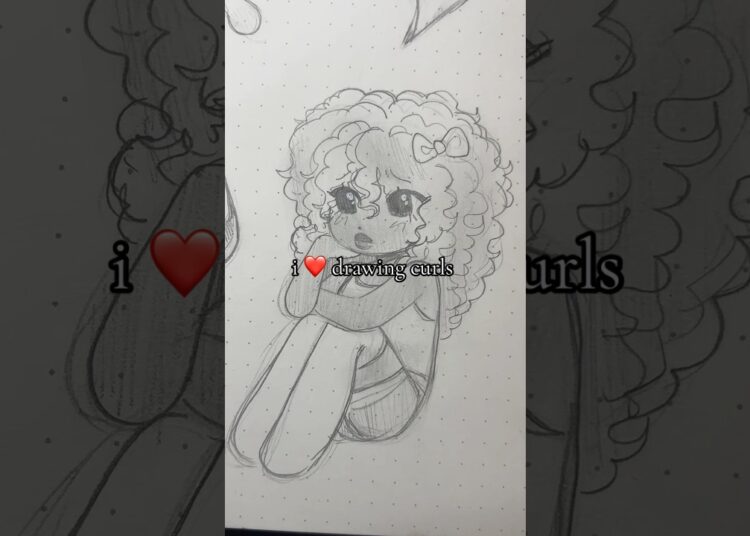 curly hair is just so pretty 🥹 #art #drawing #artist #sketch #relatable