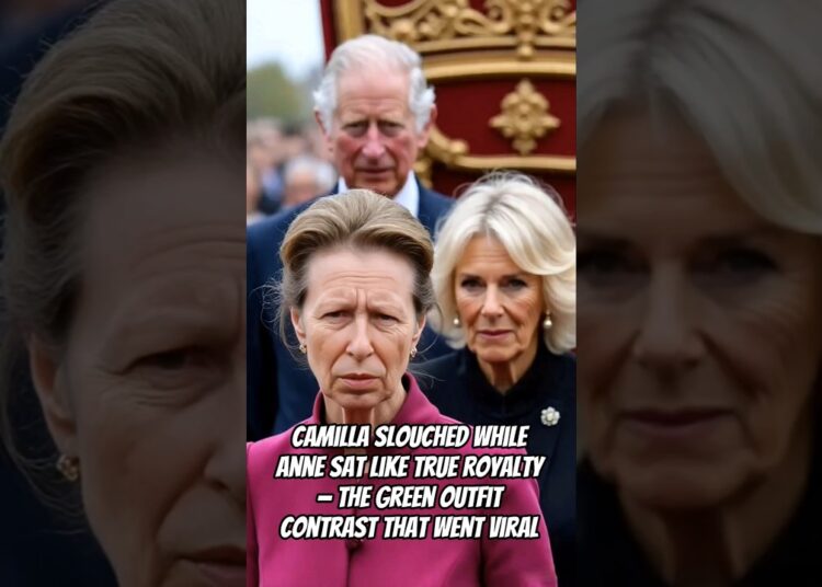 Camilla Slouched While Anne Sat Like True Royalty — The Green Outfit Contrast That Went Viral #royal
