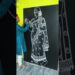 How to Draw a Beautiful Traditional Indian Lady with Parrot | Chalk Art on Blackboard #shorts #art