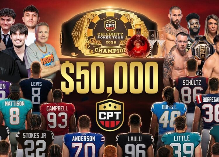 40 NFL Players, UFC Fighters & Celebrities Play for $50,000 | Celebrity Poker Tour