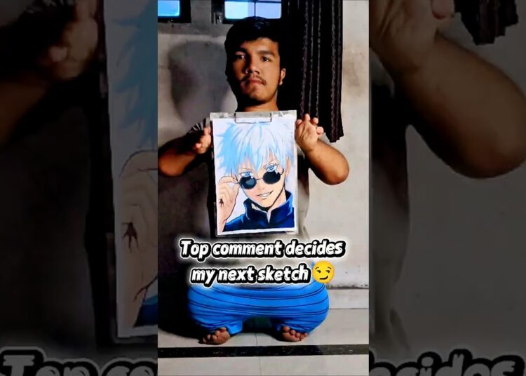 You Won’t Believe This Gojo Sketch Reveal 😳🔥 #artist #shorts