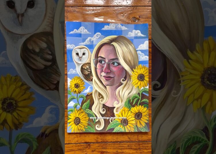 Painting my friend🌻🎨#acrylicpainting #art #artist #painting #portraitpainting #liquitexnextgen #ad