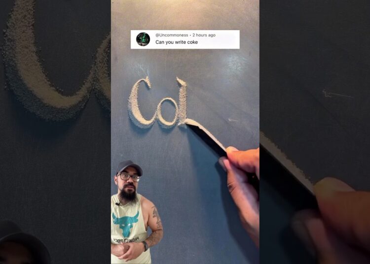 (Credit: @SandCalligrapher ) #sand #draw #drawing #art #artist