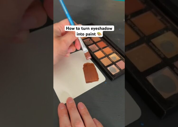How To Turn Eyeshadow Into Paint 🎨 #art #painting #tutorial
