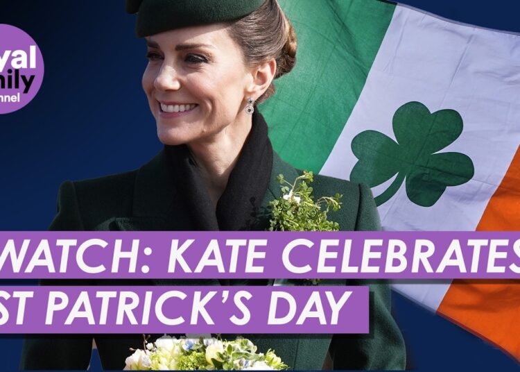 WATCH: Kate presents shamrocks to Irish Guards to celebrate St. Patrick’s Day