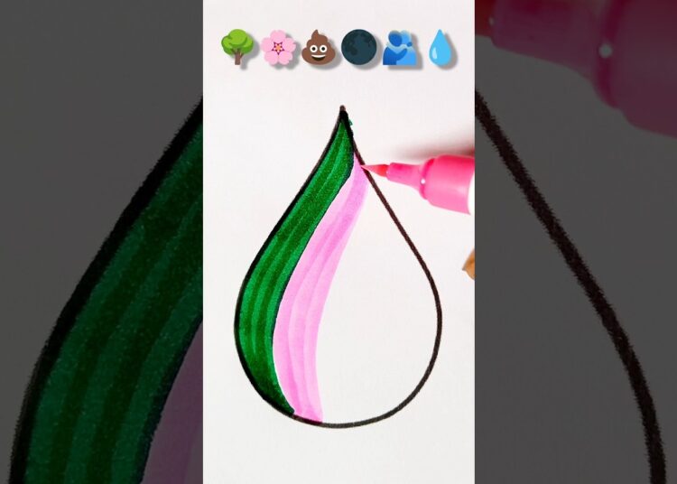 🌳🌸💩🌑🫂💧satisfying art #shorts #satisfying #creativeart #viralshorts #trending #emoji#ytshorts#art