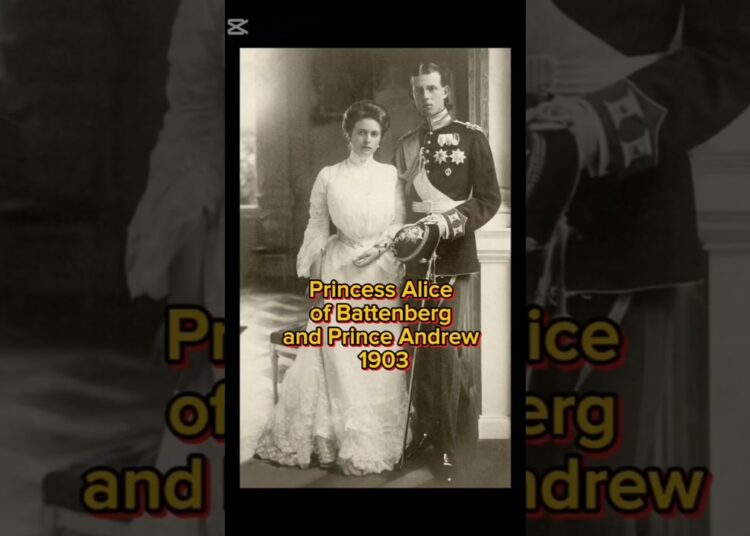 Princess alice of battenberg with prince andrew then and now | #royal #shorts #britishroyalfamily