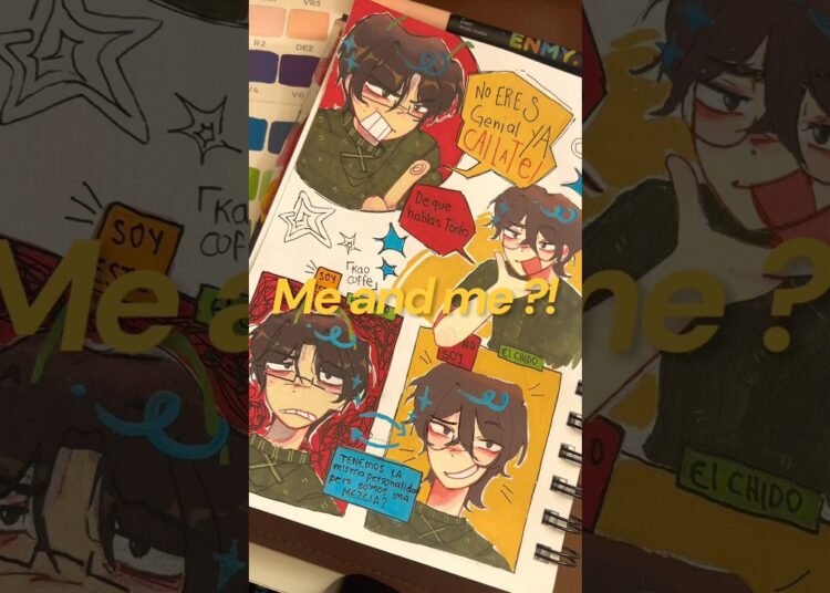 Estoy usando los plumones acrílicos de ENMY son súper geniales ! ‼️💗#artist  #sketchbook