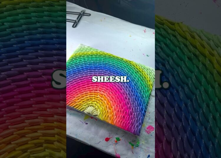 My happy little rainbow art makes people SO MAD.  #artist #texturedart