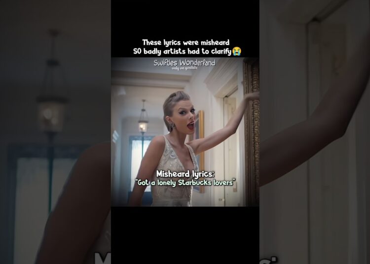 These lyrics were misheard SO badly artists had to clarify 😭 | #taylorswift #shorts