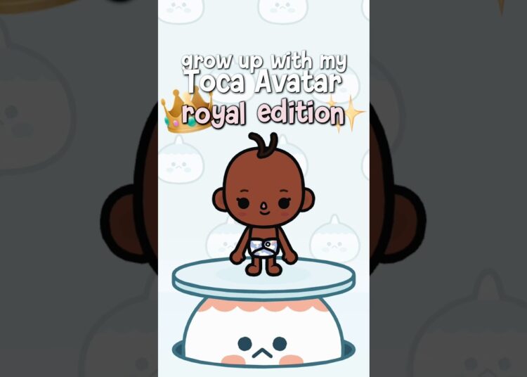 grow up with my toca avatar ROYAL edition 👑✨ #tocaboca #tocalifeworld #shorts
