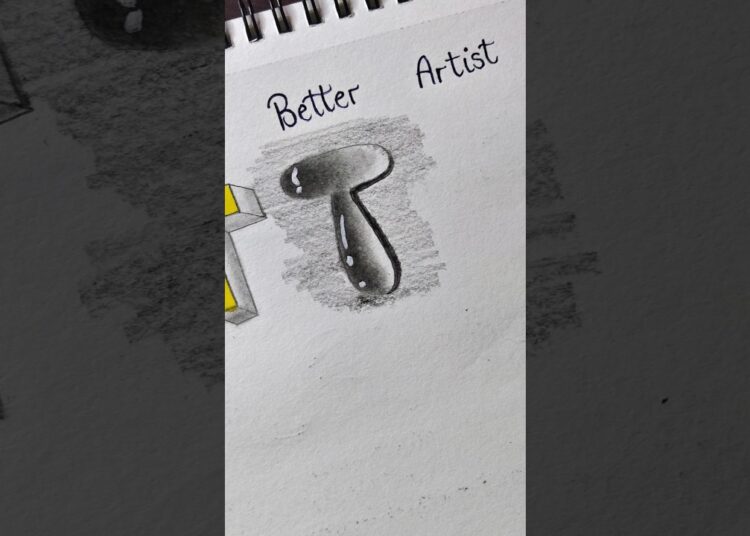 Alphabet T Drawing-Basic to Artist😮#youtubeshorts #drawing #easyartlover #satisfying #trendingshorts
