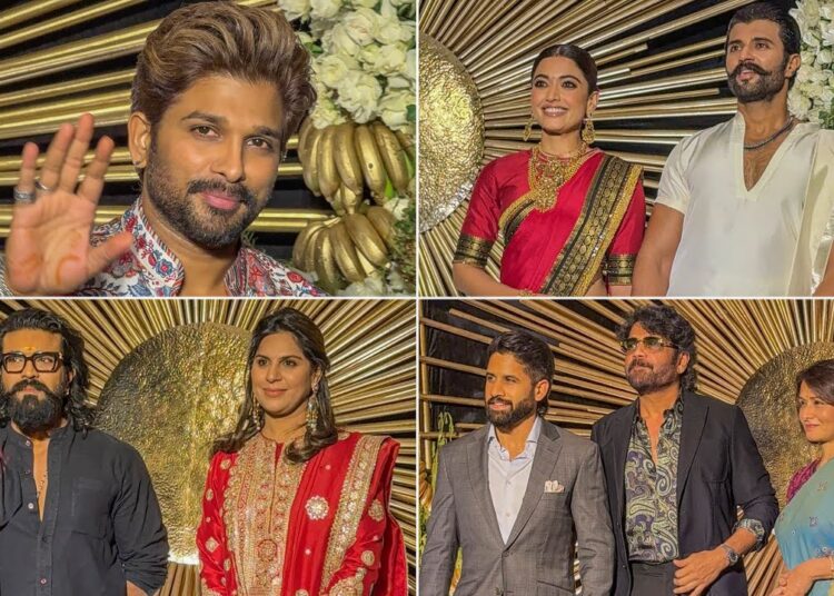 Star Studded Celebrities entrys at Vijay Deverakonda & Rashmika Mandanna Family Wedding Reception