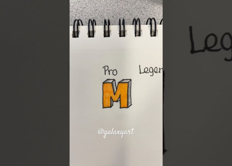 Letter “M” BEGINNERS to LEGEND#howtodraw #art #drawing #artist #shorts
