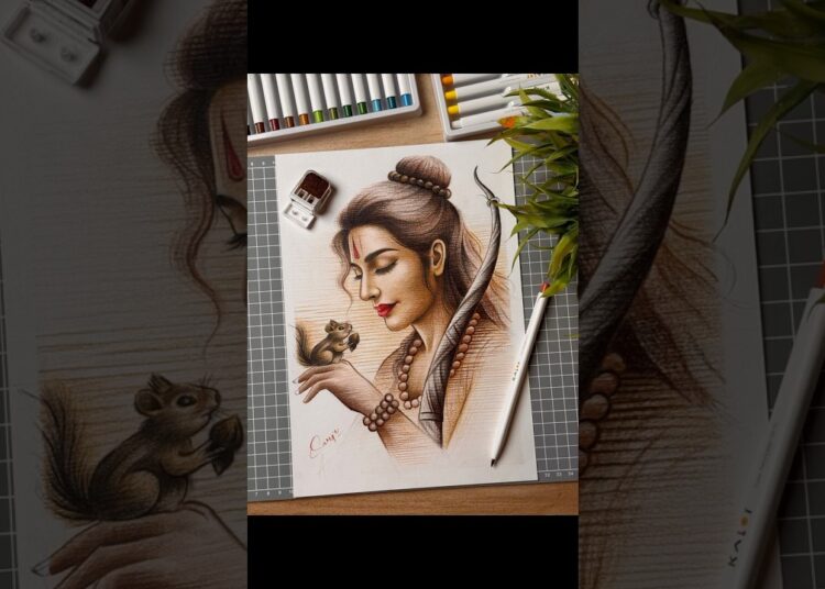 Shree Ram Drawing 🙏 #art #shorts #drawing #ram