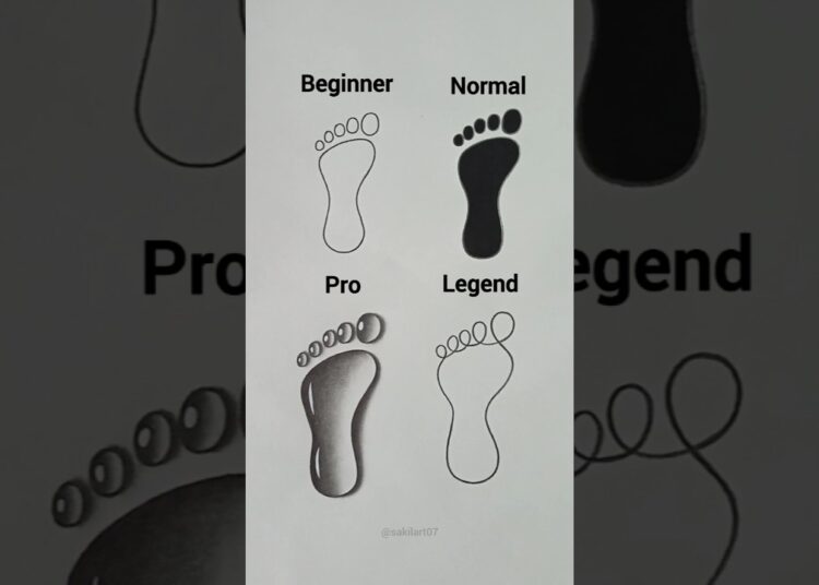 How to Draw Foot 🤩✨ #shorts #shortsfeed #drawing #artwork #artist