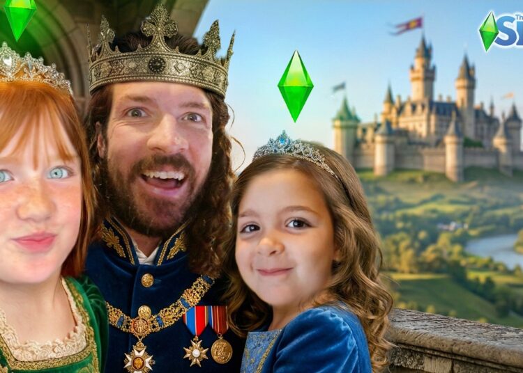 ROYAL FAMiLY with Queen Adley & Princess Navey!!  Sims Royalty with new Custom Hair Mods & Pet Dogs