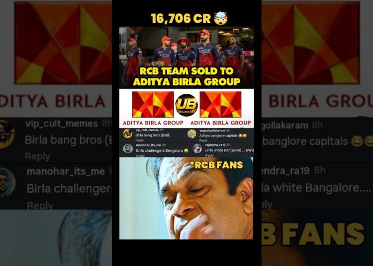 RR and RCB Sold 🤯 #trending #updates #celebrity #rcb #cricket #jersey #memes #viratkohli #shorts