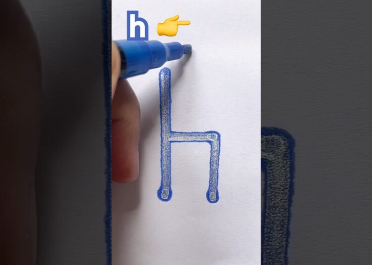 h 👉 #art #artist #drawing #letter #satisfying #shorts
