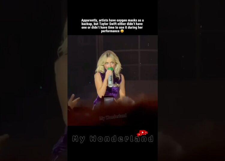 Heartbreaking to See Taylor Swift Was The Only Artist Without Oxygen Support On Stage! #taylorswift
