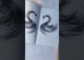 Swan drawing. THREAD ART #howtodraw #art #drawing #artist #shorts