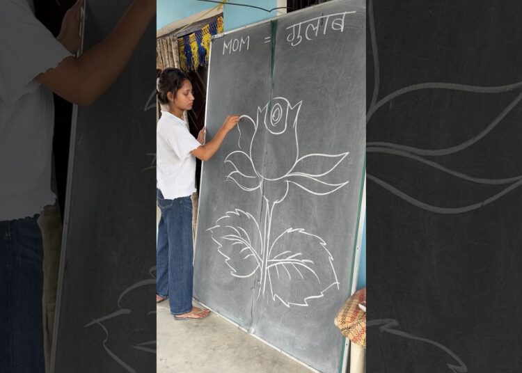 MOM rose 🌹 how to draw amazing rose drawing #shorts #art