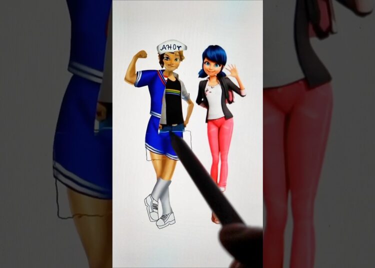 Marinette Into Stranger Things #miraculous #digitalart #art #artist #strangerthings #shorts