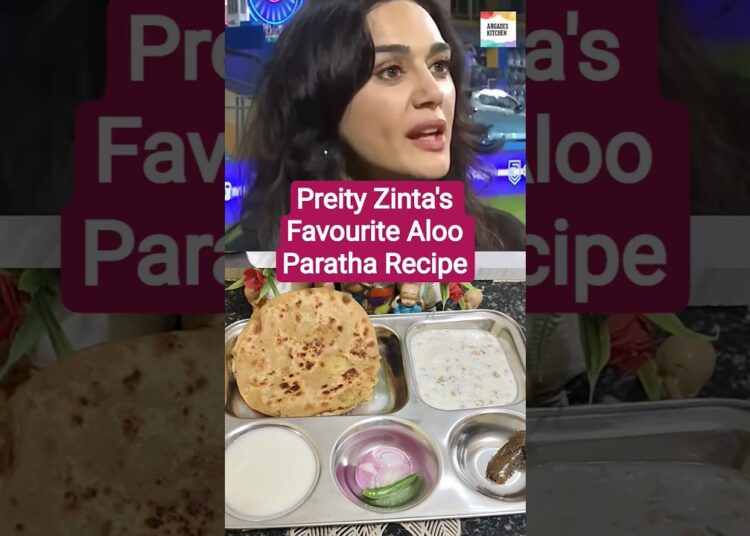 Preity Zinta makes team cricketer 120 aalu paratha#recipe#food #celebrity#aluparatha #viral