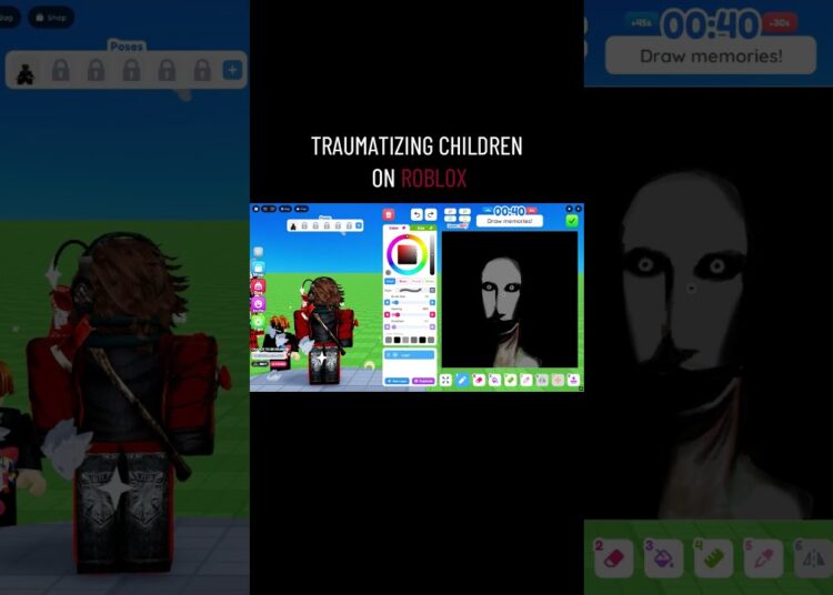 TRAUMATIZING CHILDREN on roblox #roblox #art #robloxdrawing #drawme #artist #memes #viral