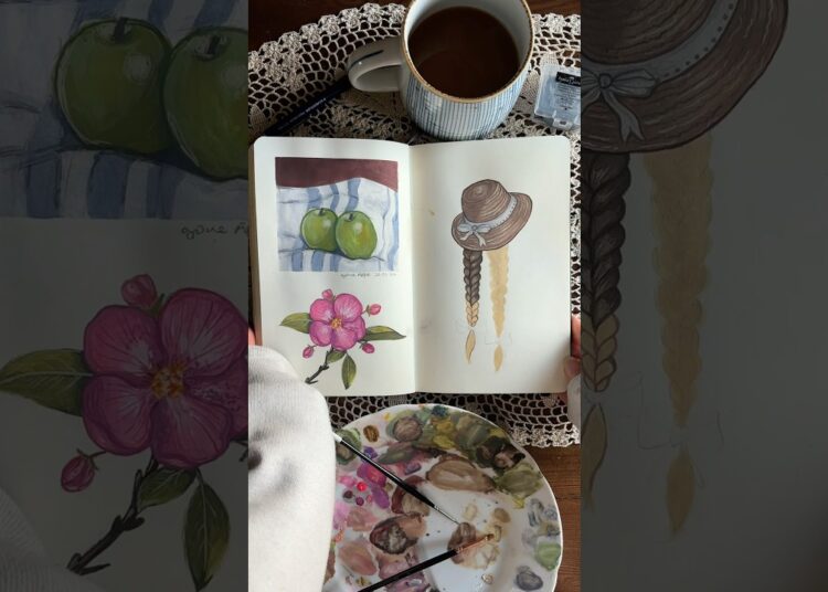 Small sketchbook tour! #gouacheart #artist #sketchbooktour #artreveal