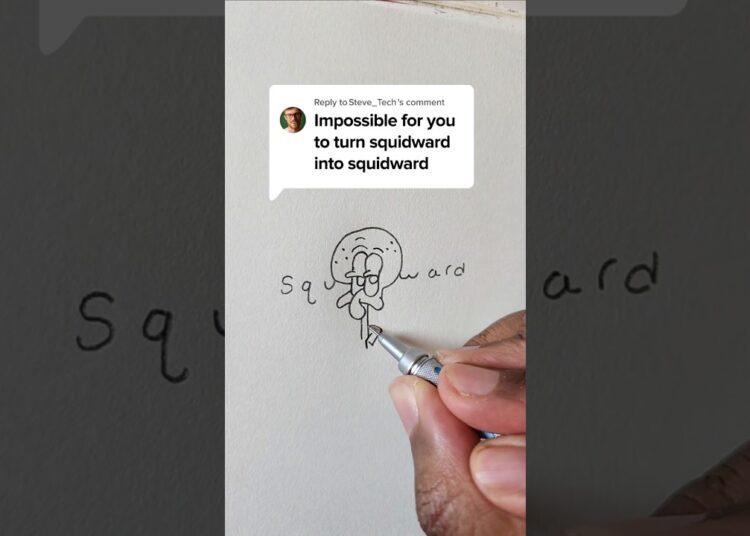 How to turn squidward into squidward #art #artist #drawing