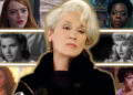 Meryl Streep, Emma Stone, Viola Davis, Ingrid Bergman, Barbara Stanwyck, Angela Bassett, and Rita Moreno in a composite image