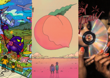 Split Image Of Cover Art For Flying Lotus; Gnarles Barkley; Ty Dolla $ign