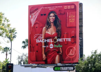 Billboard for ABC's "The Bachelorette" featuring Taylor Frankie Paul.