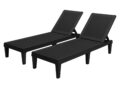 black patio chairs on a white bacgrkound