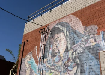 A mural outside Pacific Electric.