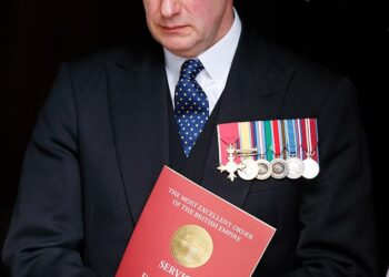 Sir Christopher Geidt pictured attending a service in 2017 as the then private secretary to Queen Elizabeth II