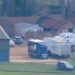The huge mobile home was delivered on the back of a lorry