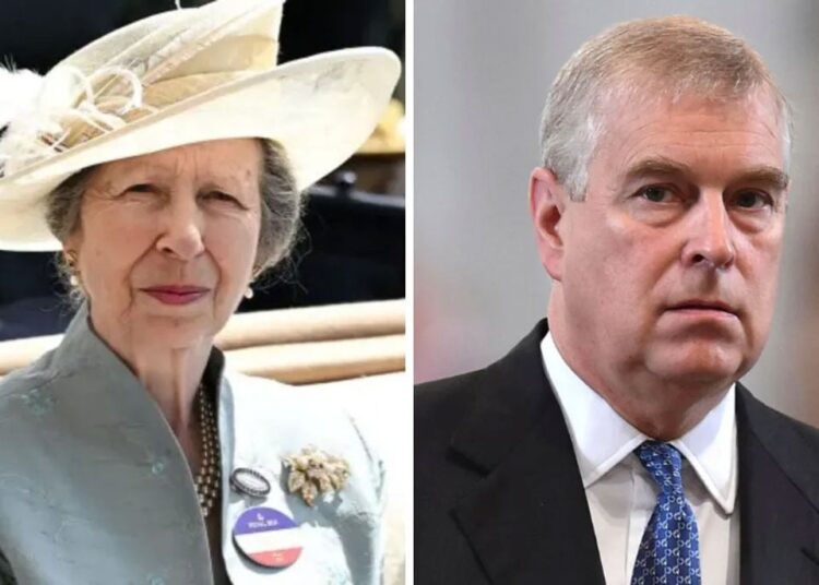 'Angry' Princess Royal questions Andrew about his links to Epstein