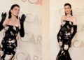 Anne Hathaway Brings Floral Valentino Couture to Oscars Red Carpet 2026