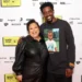 Youth Music's co-chairs Guvna B and Charlotte Edgeworth posing at the Youth Music Awards 2025