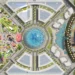 Render of theme park aerial view