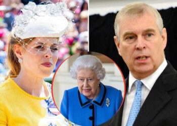 Ex-Prince Andrew allegedly made a cheeky comment to Queen Elizabeth during her 93rd birthday service.mega