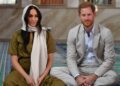 The Duke and Duchess of Sussex during a trip to Cape Town. Pic: Reuters