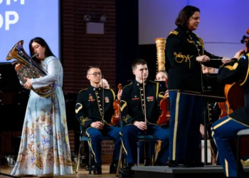 natalie Colegrove at the u.s. army band tuba and euphonium workshop