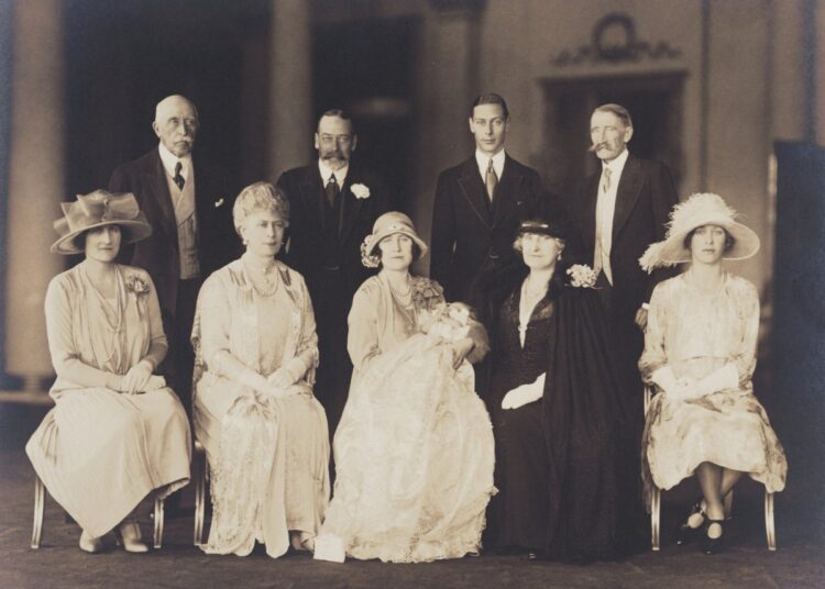 Family portrait taken by Vandyk after the christening of Princess Elizabeth of York, 1926 (© Royal Collection Enterprises Limited 2026 | Royal Collection Trust)