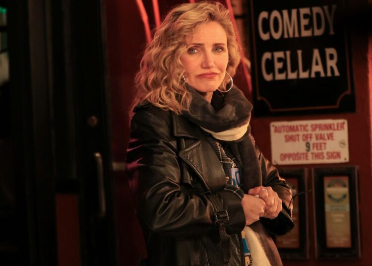 Cameron Diaz is seen filming at "The Sham" set in the West Village, Manhattan