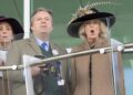 Camilla put on a very animated display while watching the races on the second day of Cheltenham Festival