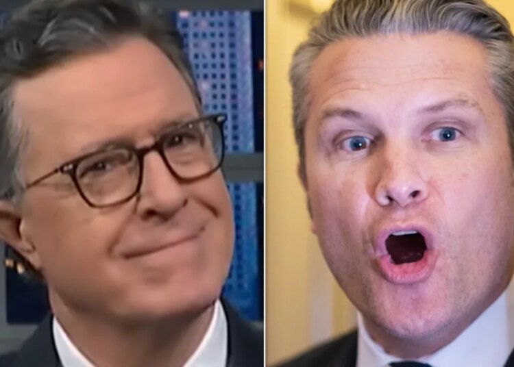 Colbert Momentarily Stunned Into Silence By Pete Hegseth’s ‘Ironclad Logic’ On Iran