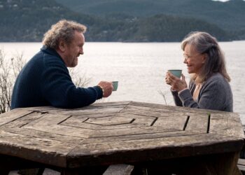 Colm Meaney as Ethan and Sally Field as Tova in 'Remarkably Bright Creatures'. Photo: Diyah Pera/Netflix